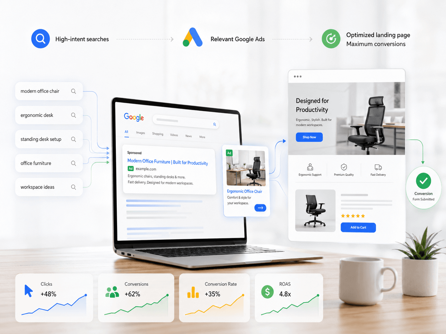 Strategic Google Ads Solutions service strategy and implementation by DG Pulse Solutions